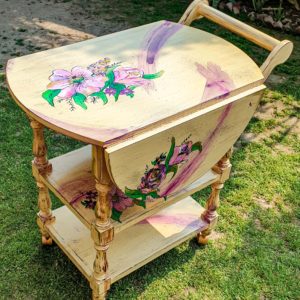 1-Lavender-Love-Hand-Painted-Designer-Tea-Cart-Home-Decor-Furniture